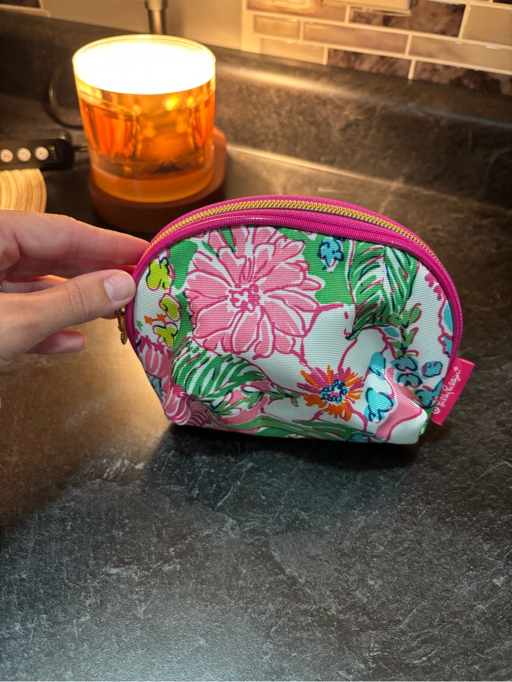 Floral Pink Tropical Zip Pouch - Lilly Pulitzer